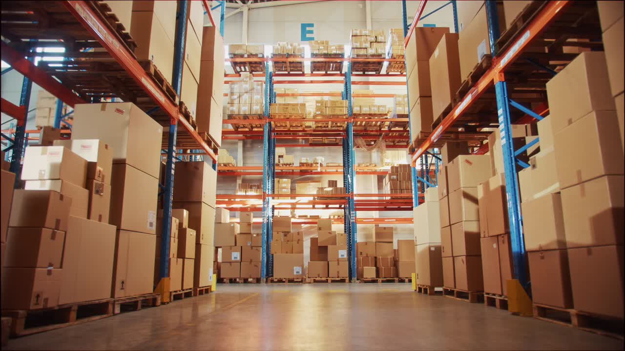 Warehouse storage aisles and material handling equipment
